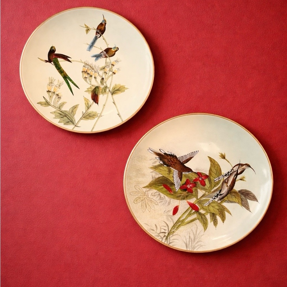 Raymond Waites Humming Bird Plates PAIR